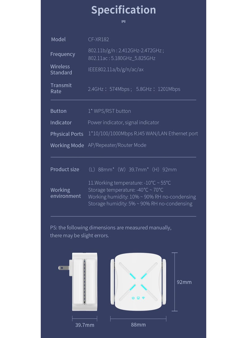 Wireless Wifi Signal Booster Amplifier Increases Network Relay, Expands Router Bridge, and Extends WF Wireless Network