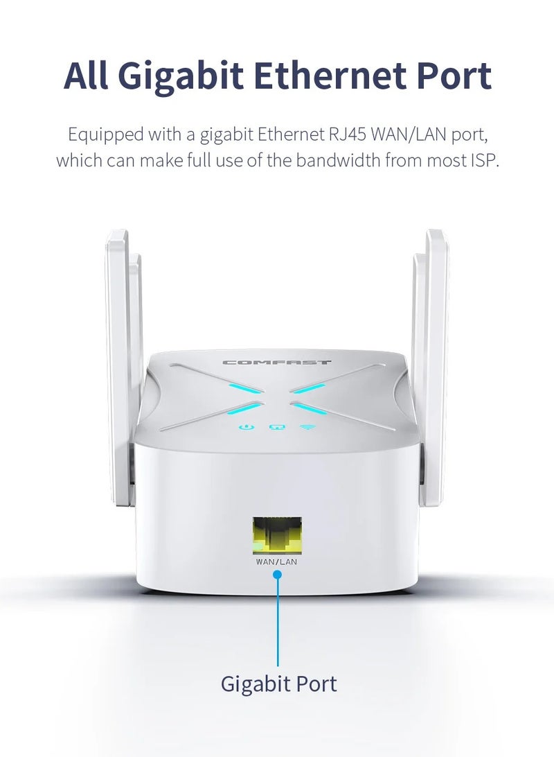 Wireless Wifi Signal Booster Amplifier Increases Network Relay, Expands Router Bridge, and Extends WF Wireless Network