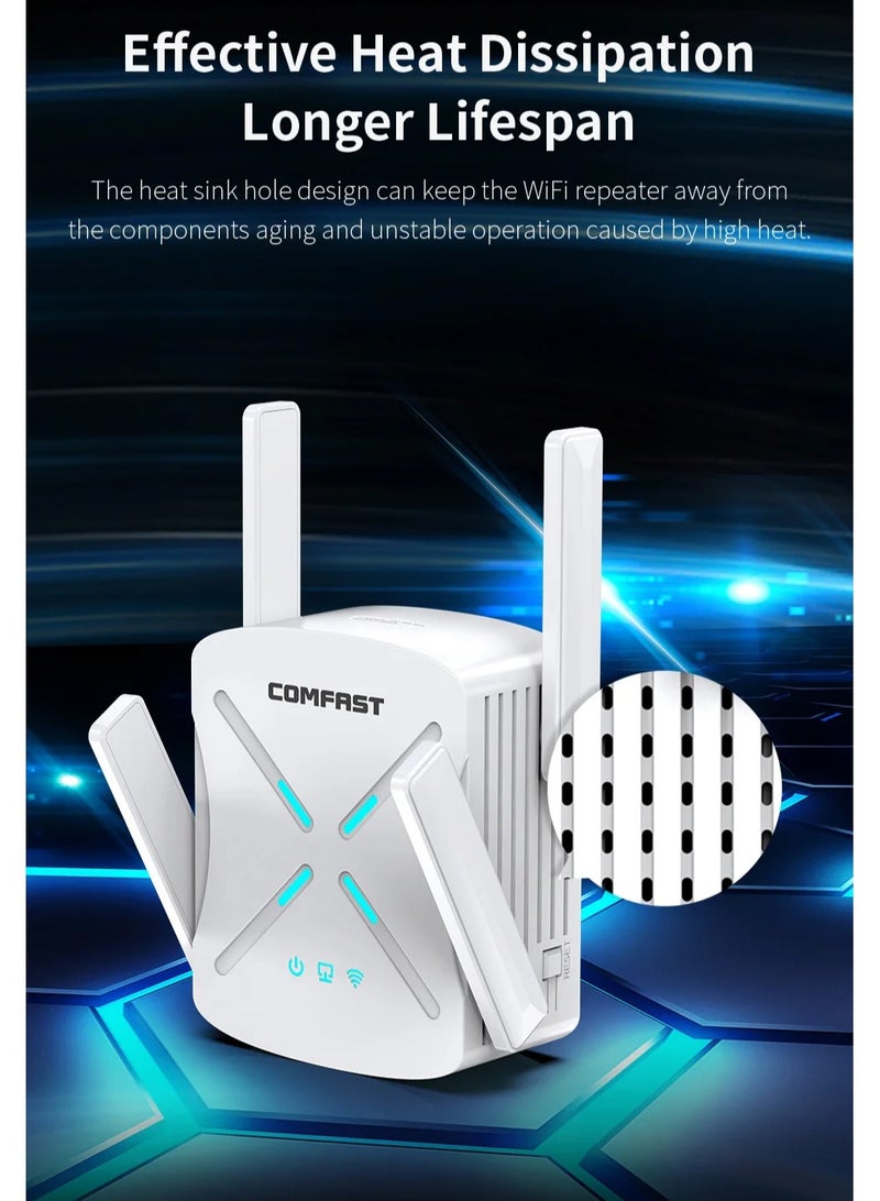 Wireless Wifi Signal Booster Amplifier Increases Network Relay, Expands Router Bridge, and Extends WF Wireless Network