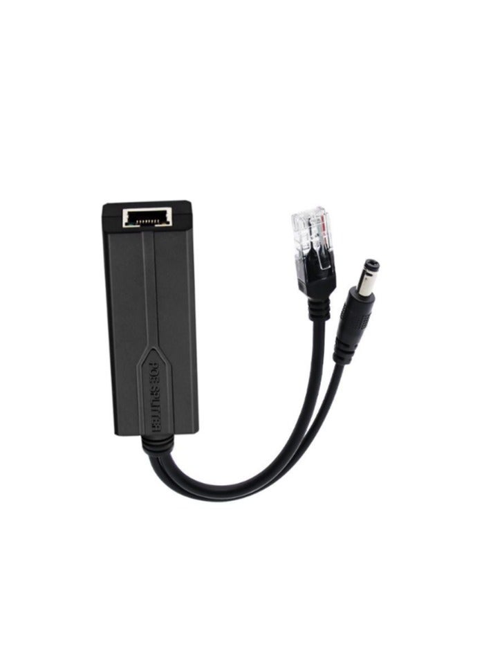 Gigabit PoE Splitter 12V 2A Output with IEEE 802.3(AF/AT) Standard Compliant 10,100,1000Mbps 5.5x2.1mm DC Plug Cable POE Splitter Adapter for Security Camera CCTV Surveillance