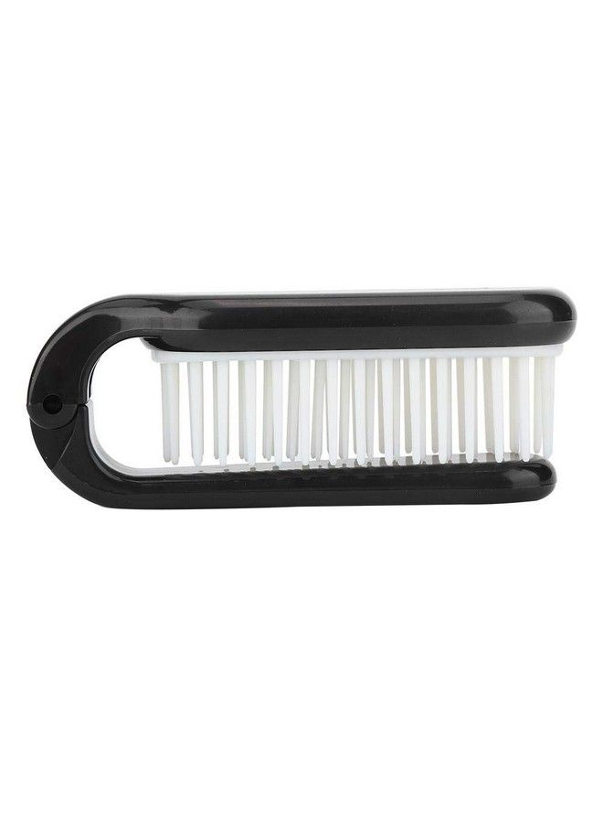 Pocket Folding Hair Brush Comb Collapsible Travel Essentials Scalp Massage Comb Hair Styling Tool Accessory For Home Beauty Salon(Black)