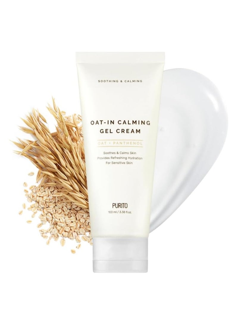 PURITO Oat-in Calming Gel Cream 100 ml / 3.38 fl. oz. vegan, facial cream, moisture cream for face, natural ingredients