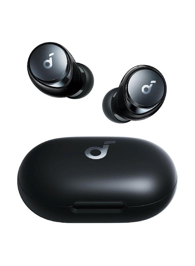 Space A40 Adaptive Active Noise Cancelling Wireless Earbuds, Reduce Noise By Up to 98%, Ultra Long 50H Playtime, 10H Single Playtime, Hi-Res Sound, Comfortable Fit, Wireless Charge Black