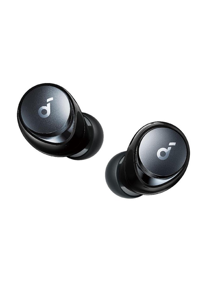 Space A40 Adaptive Active Noise Cancelling Wireless Earbuds, Reduce Noise By Up to 98%, Ultra Long 50H Playtime, 10H Single Playtime, Hi-Res Sound, Comfortable Fit, Wireless Charge Black