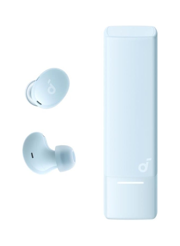 A30i Noise Cancelling Earbuds, Lipstick-Shaped Stylish Design, Tiny, Lightweight Comfort, Smart Noise Cancelling, Clear Sound, 24H Playtime, IP54, Wireless Earbuds, Bluetooth 5.4 Blue