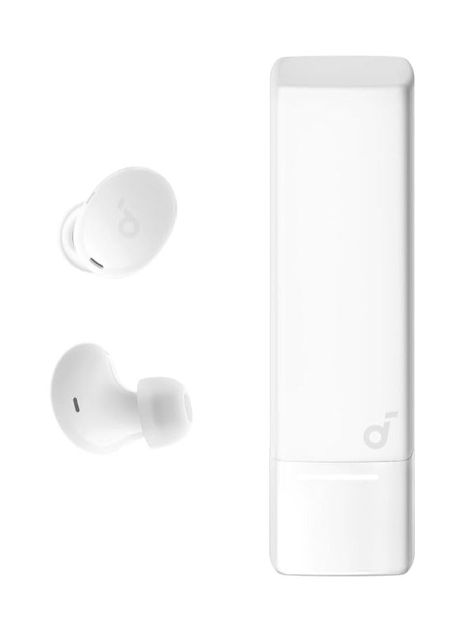 A30i, Noise Cancelling Earbuds, Lipstick-Shaped Stylish Design, Tiny, Lightweight Comfort, Smart Noise Cancelling, Clear Sound, 24H Playtime, IP54, Wireless Earbuds, Bluetooth 5.4 White