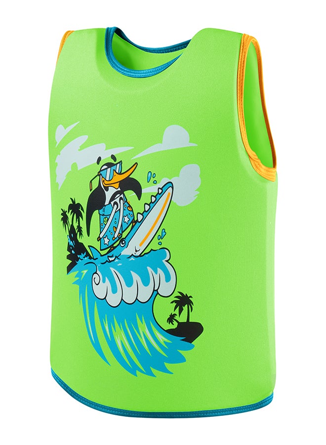 Kids' Learn to Swim Character Printed Float Vest Green