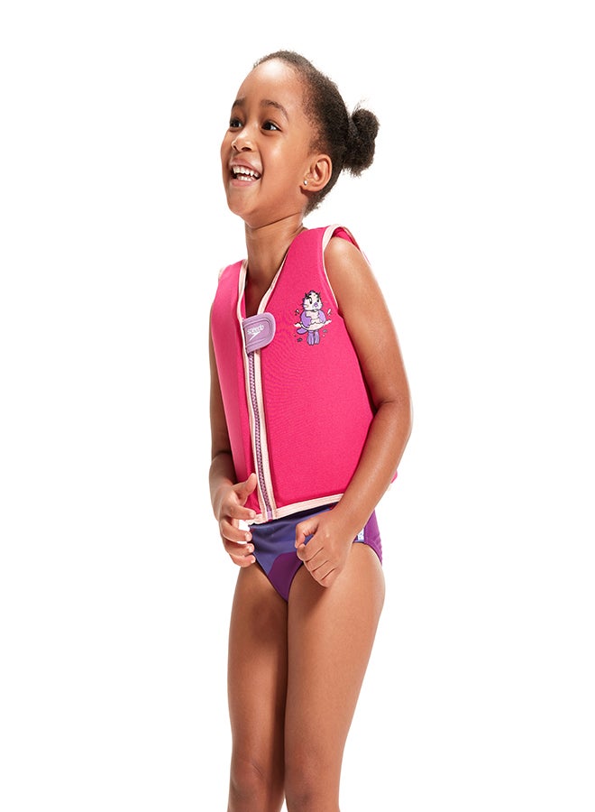 Kids' Learn to Swim Character Printed Float Vest Pink