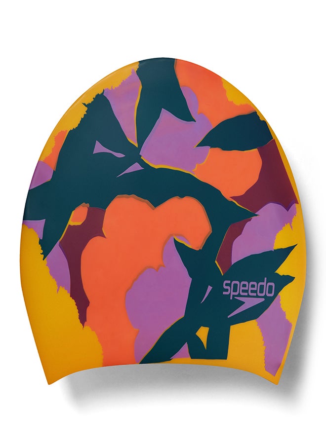 Long Hair Printed Swimming Cap Multicolour