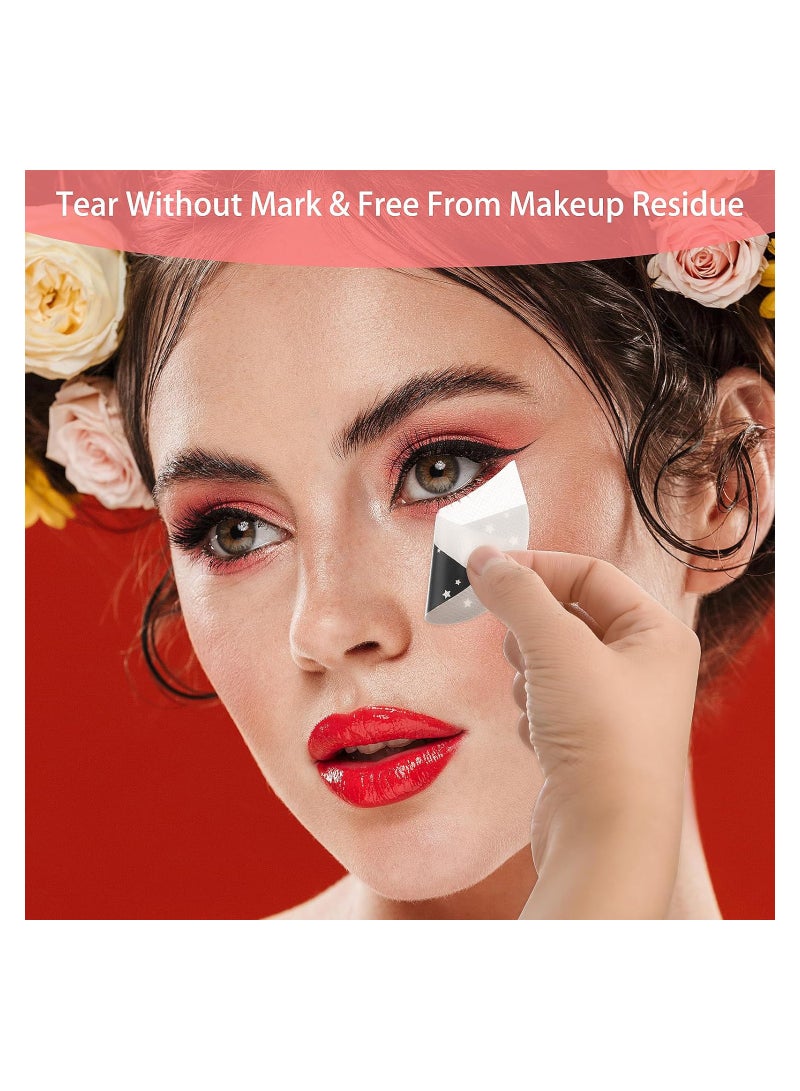 220Pcs Eyeshadow Shields, EyeShadow Pad Stencil Lint Free Under Eye Pad Prevent Makeup Residue Half-Moon Shape EyeShadow Patches Shields for Eyeliner Eyelash Extensions Lip Makeup(Black)