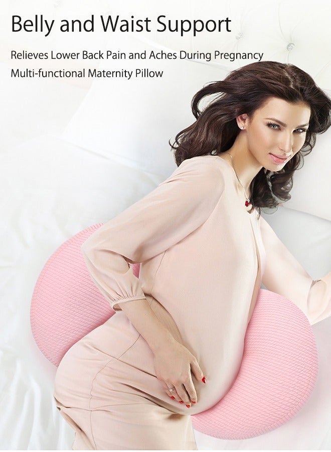 Pregnancy Pillow Sleeping and Baby Pillow, Maternity Pillow Providing Abdominal and Back Support, Nursing Pillow and Neck Pillow for Newborns, Breastfeeding Body Pillow for Pregnant Women