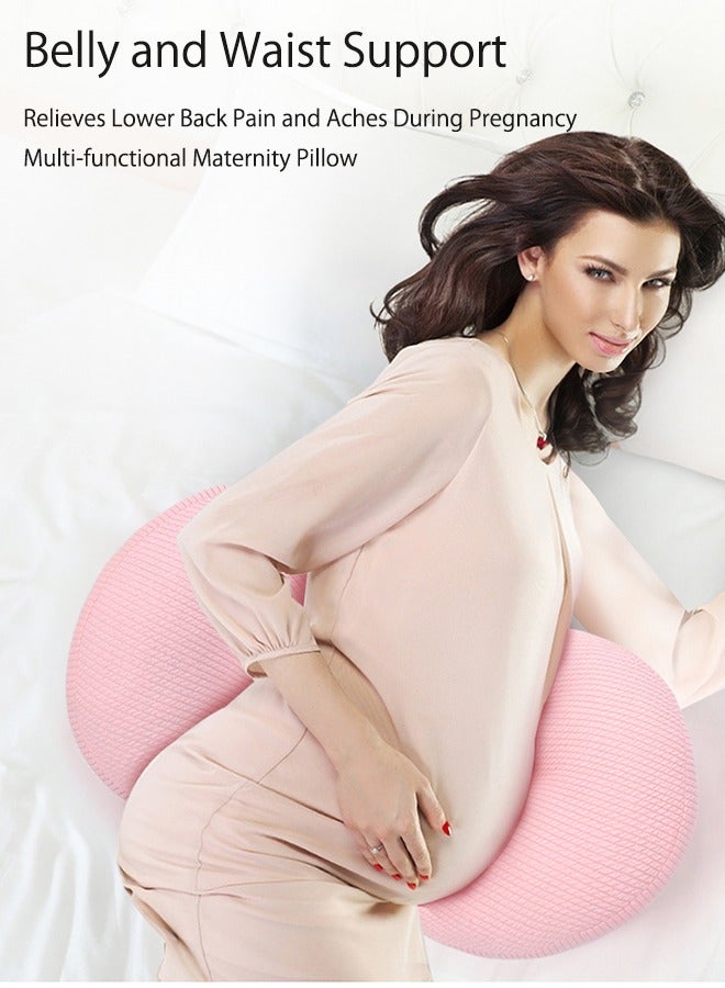 Pregnancy Pillow Sleeping and Baby Pillow, Maternity Pillow Providing Abdominal and Back Support, Nursing Pillow and Neck Pillow for Newborns, Breastfeeding Body Pillow for Pregnant Women