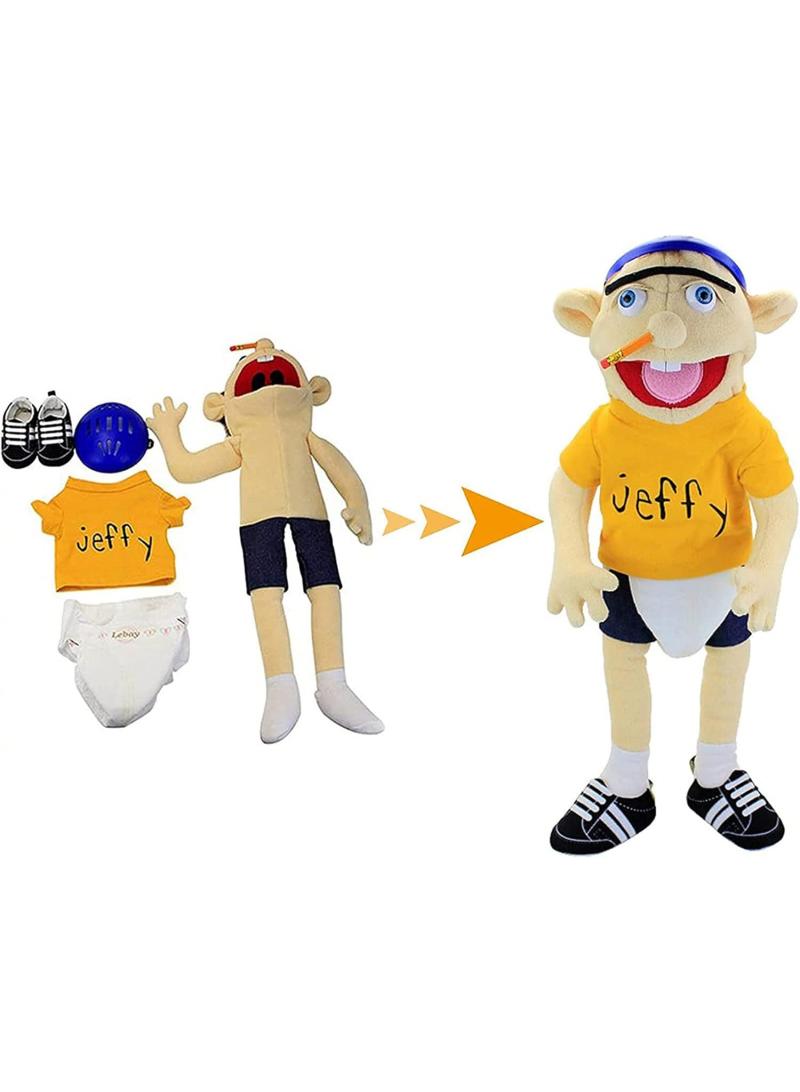 2 Pcs Jeffy And Feebee Collectors Puppet Plush Toys 60Cm