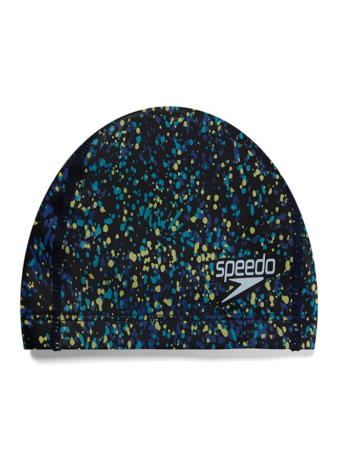 Kids' Printed Pace Swimming Cap Blue