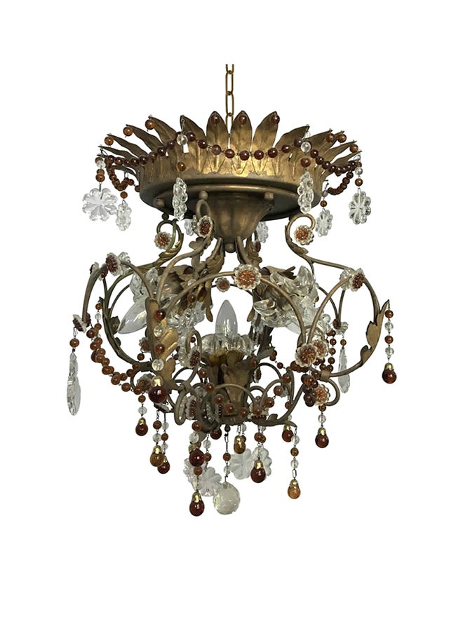 Chandelier Gold/White 50x55cm