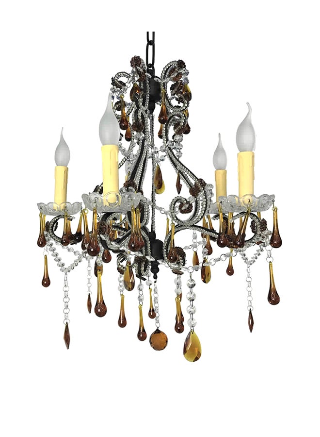 Chandelier Black/White/Brown 50x55cm