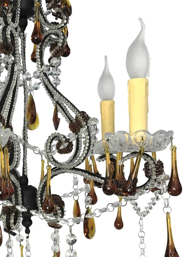 Chandelier Black/White/Brown 50x55cm