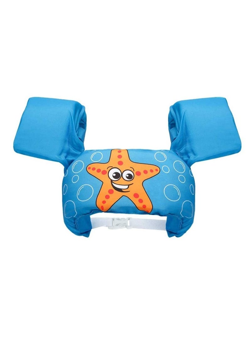 Swimming Armbands Float Vest Kids for Girls and Boys (BLUE)