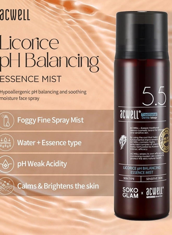 Licorice pH Balancing Essence Hydrating Face Mist 3.38 fl.oz. - Soothing and Hydrating with Licorice Water for Instant Moisturization, Facial Mist Without Nitrogen for All Skin Types