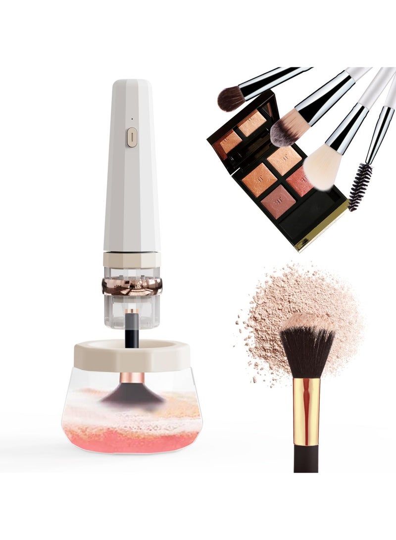 Makeup Brush Cleaner and Dryer, Super Fast Brush Cleaner Machine, Electric Cosmetic Brush Spinner, Rechargeable Makeup Brush Tools for All Size Brushes