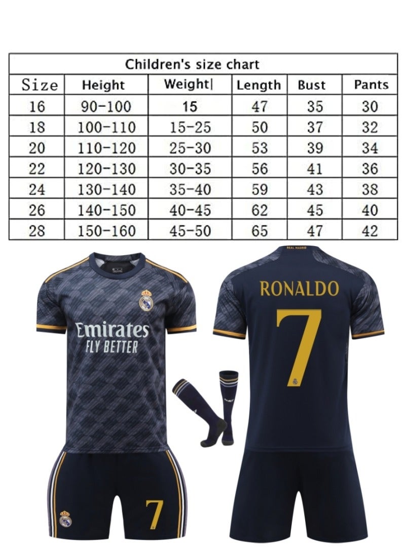 2324 Real Madrid Ronaldo #7 Football Jersey Children's Soccer Shirt Sportswear Set