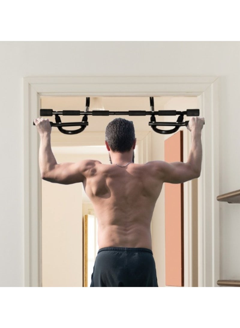 Steel Pipe Push-Up Bars Set with Comfort Sponge Grips Black 56x7x21.5cm
