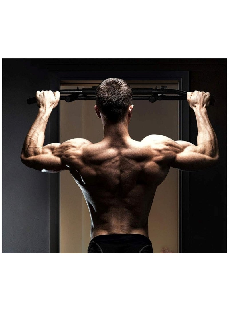 Steel Pipe Push-Up Bars Set with Comfort Sponge Grips Black 56x7x21.5cm