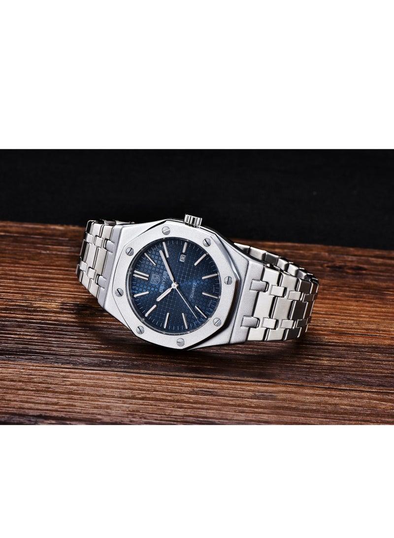 Watches for Men Watch Luxury Stainless Steel Quartz Water Resistant Watch 5156SIBU