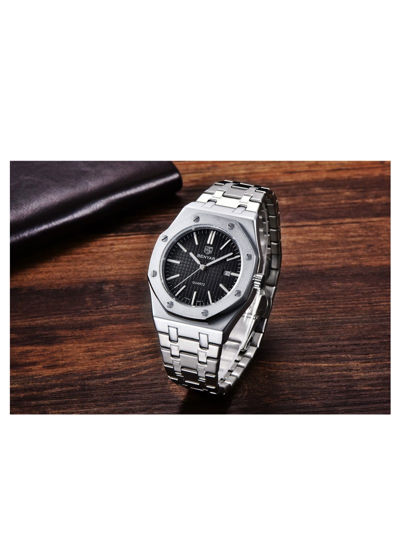 Watches for Men Luxury Men's Watches Stainless Steel Quartz Water Resistant Watches 5156