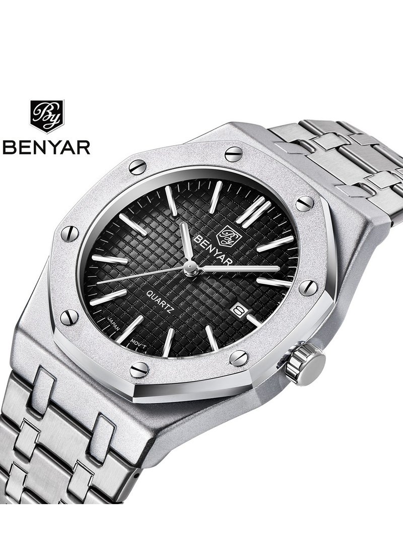 Watches for Men Luxury Men's Watches Stainless Steel Quartz Water Resistant Watches 5156