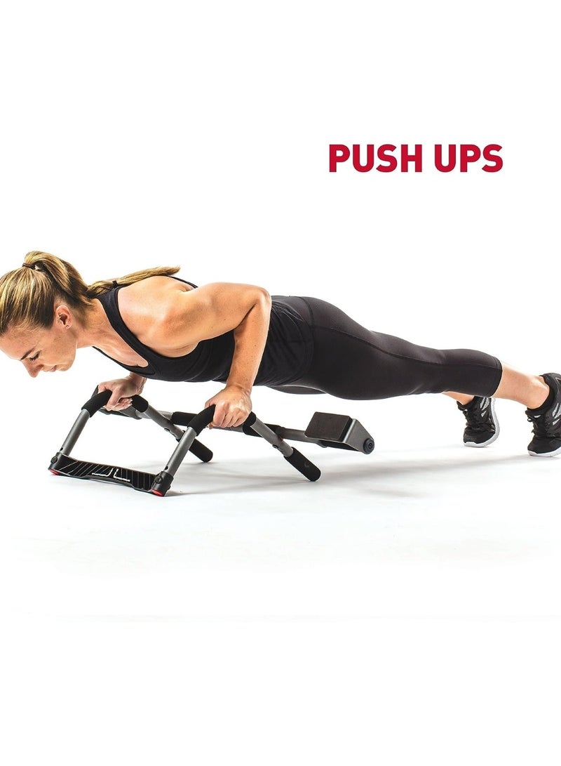 Steel Pipe Push-Up Bars Set with Comfort Sponge Grips Black 93x45x30cm