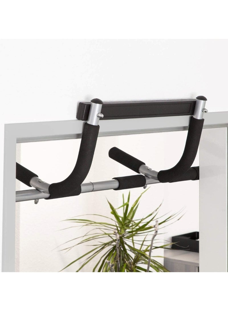 Steel Pipe Push-Up Bars Set with Comfort Sponge Grips Black 93x45x30cm