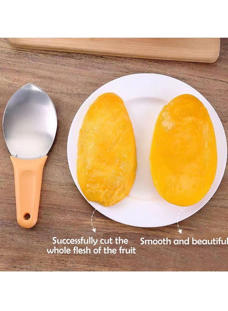SYOSI Mango Slicer, Mango Cutter Mango Splitter to Separate the pulp Watermelon Cutter Home Fruit Slicer with Non-Slip Handle for Split Mango/Watermelon/Avocado (Orange)