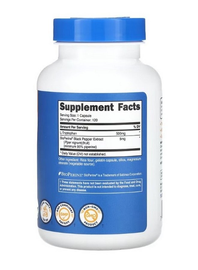 L Tryptophan 500 Mg 120 Capsules