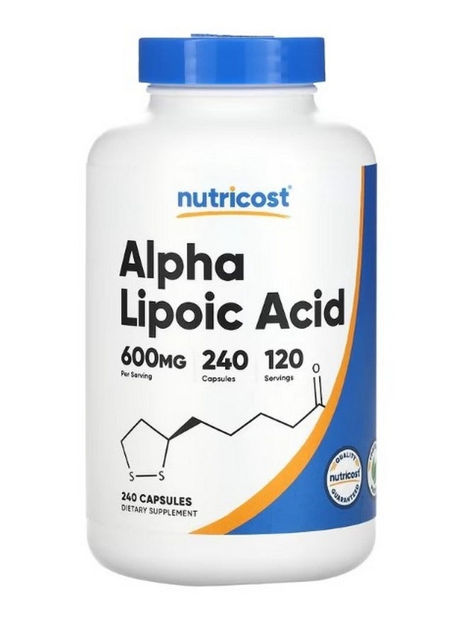 Alpha Lipoic Acid 600 Mg 240 Capsules 300 Mg Per Capsule
