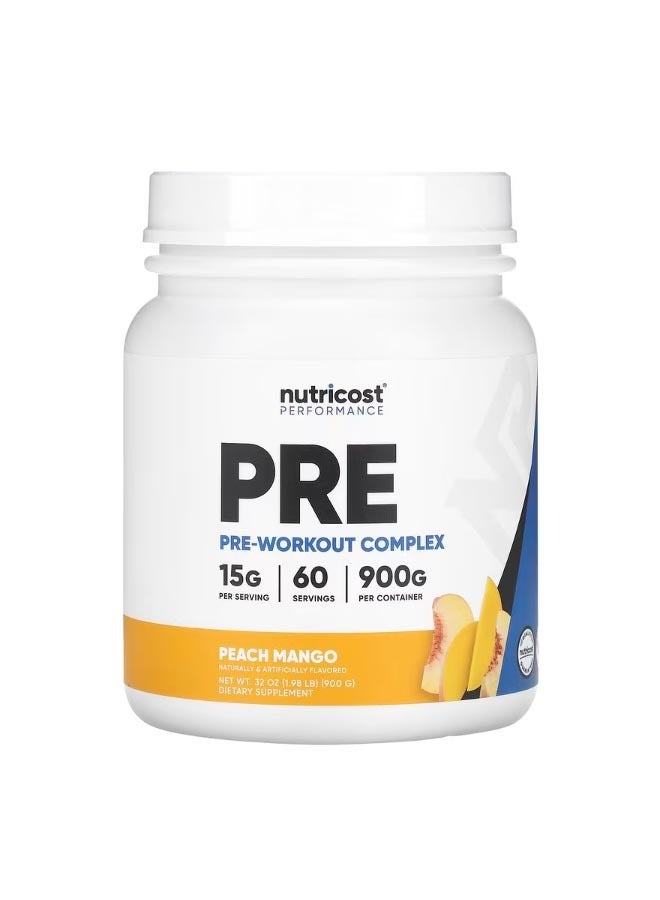 Performance Pre Pre Workout Complex Peach Mango 1.98 Lb 900 G