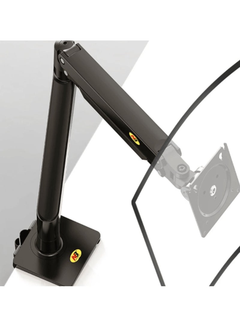 Free hovering telescopic arm bracket 13-32 inch support base dual screen gas spring display bracket
