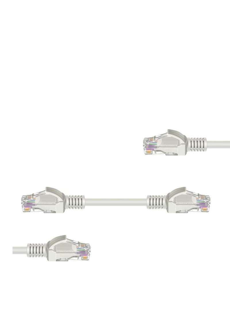 0.16M Cat 6 Short Ethernet Patch Cables Full Copper, 24 AWG, 10G Support, Gold Plated GREY Pack of 12