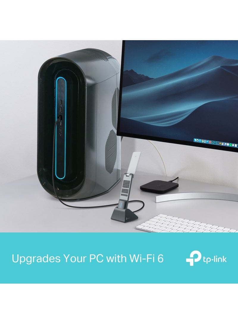 Archer TX50UH Ultra-Fast WiFi 6, Brand-New Upgrade Adapter AX3000 High Gain Wireless USB Adapter Black