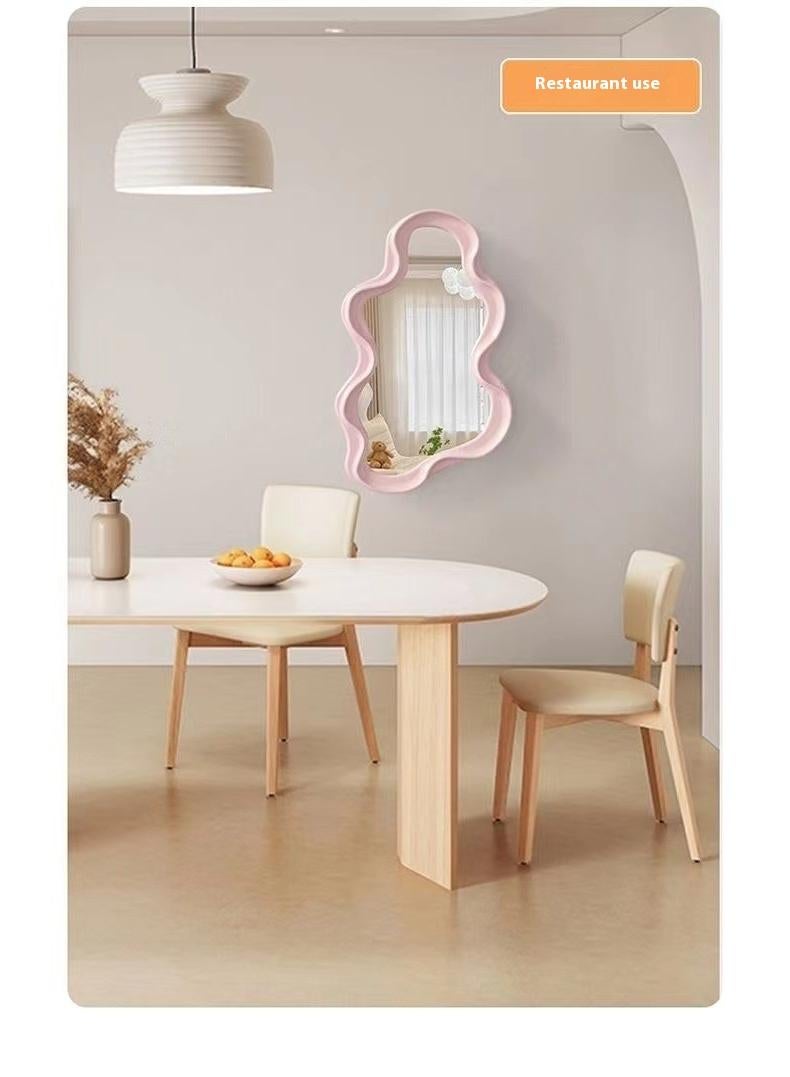 Aesthetic Cloud Design Irregular Dressing Mirror Cosmetic Mirror Decorative Desk Wall Mirror For Living Room Bedroom Hallway Home Decor