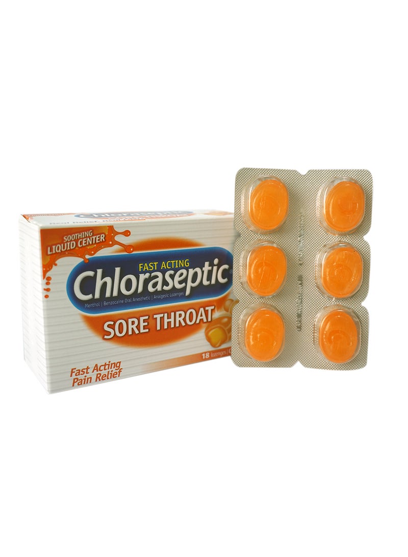 Sore Throat Lozenges LC - Citrus 18 Tablets