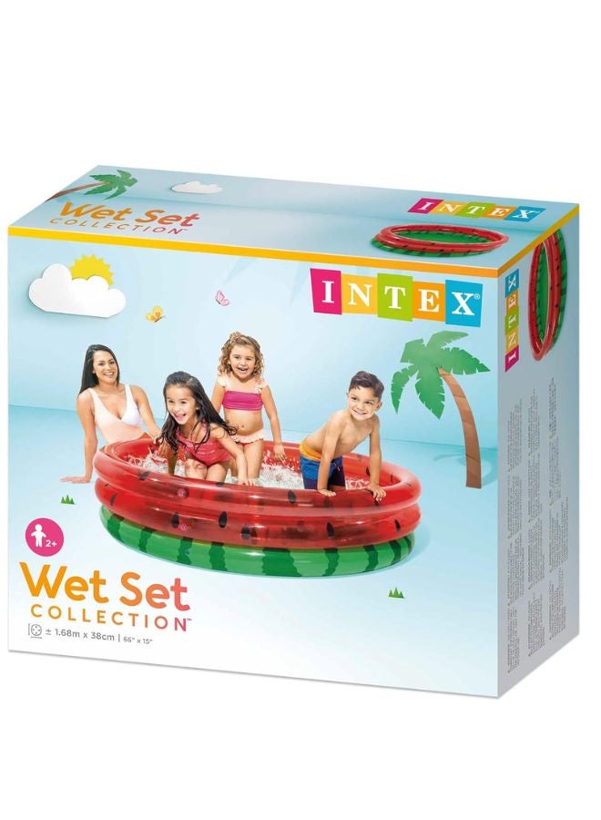 Intex 58448NP Watermelon Pool, Multi Colour, 229x152x56 cm