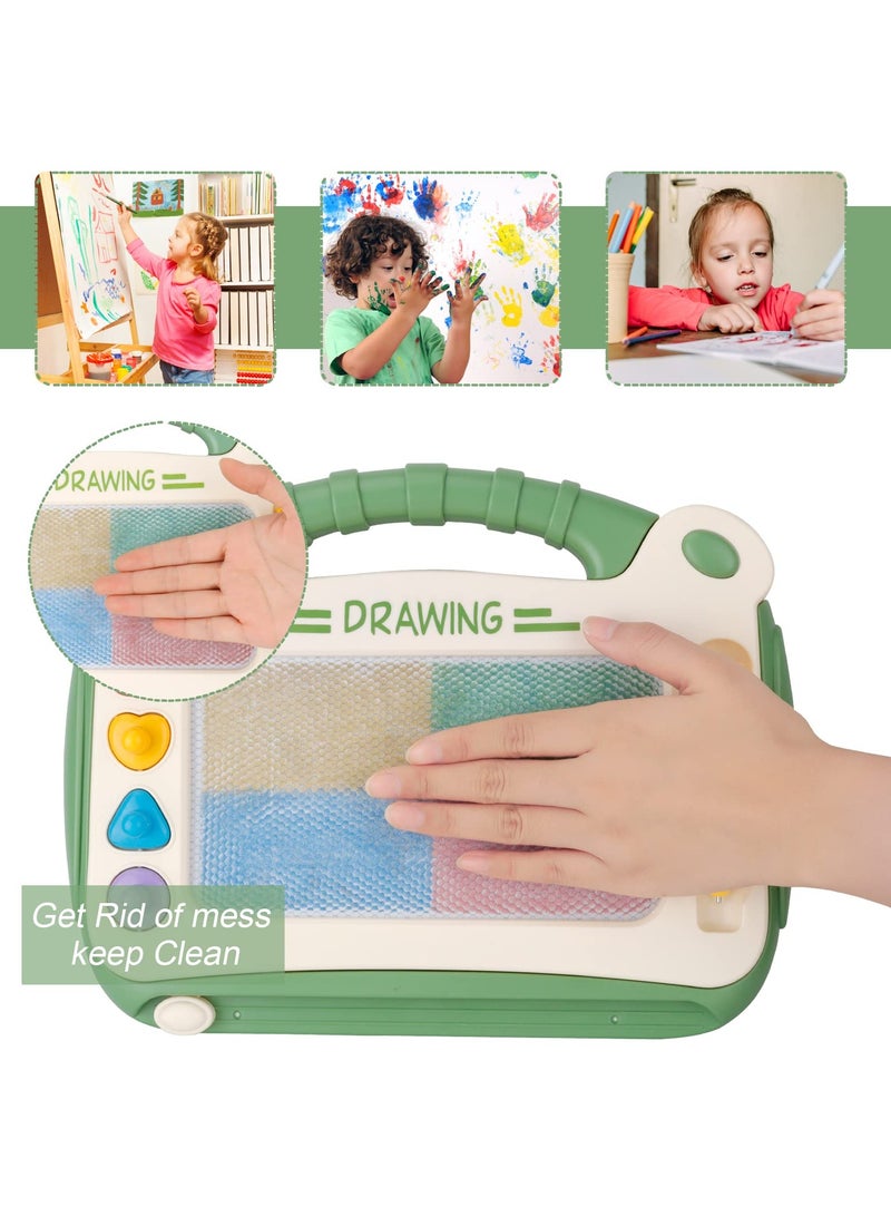 SYOSI Magnetic Drawing Board for Kids, Doodle Board with Magnet Pen for Boys Girls Colorful Erasable Magnetic Drawing Board Educational Learning Toy for Toddlers Age 2 3 4 (Green)