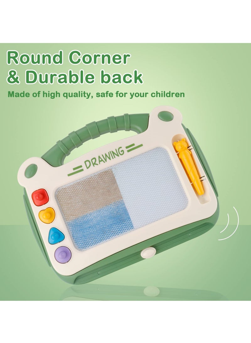 SYOSI Magnetic Drawing Board for Kids, Doodle Board with Magnet Pen for Boys Girls Colorful Erasable Magnetic Drawing Board Educational Learning Toy for Toddlers Age 2 3 4 (Green)