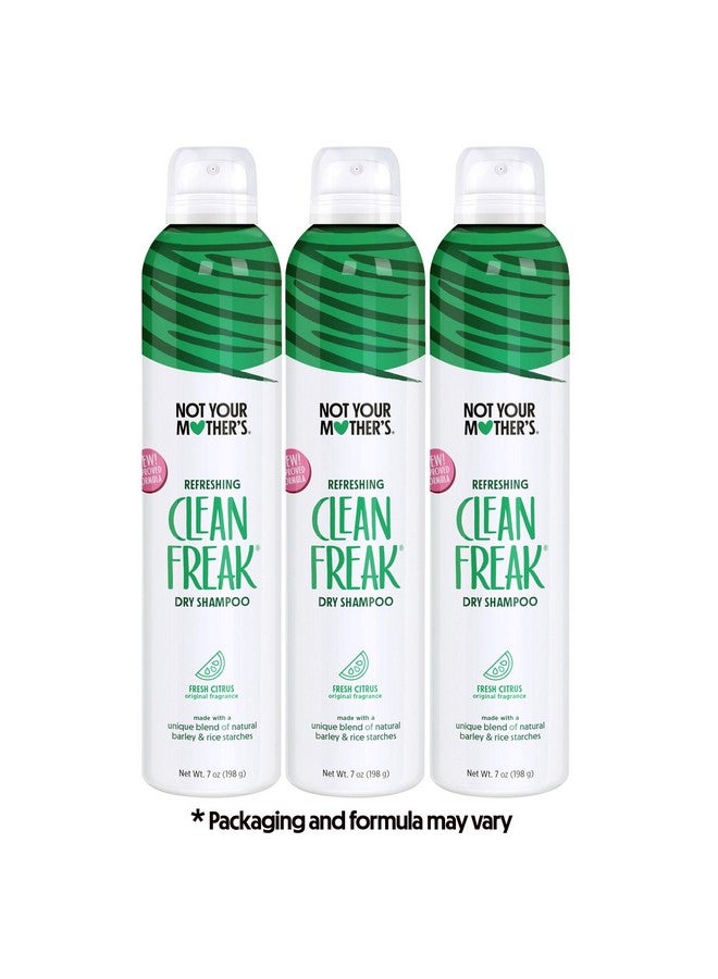 Clean Freak Refreshing Dry Shampoo (3Pack) 7 Oz Waterless Shampoo Instantly Refreshes Hair Between Washes Fresh Citrus Scent