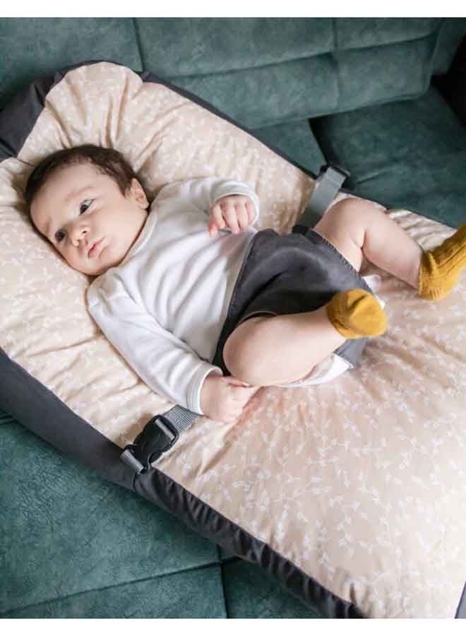 Soft Baby Sleeping Cushion With Belt, 0-6 Months, Grey