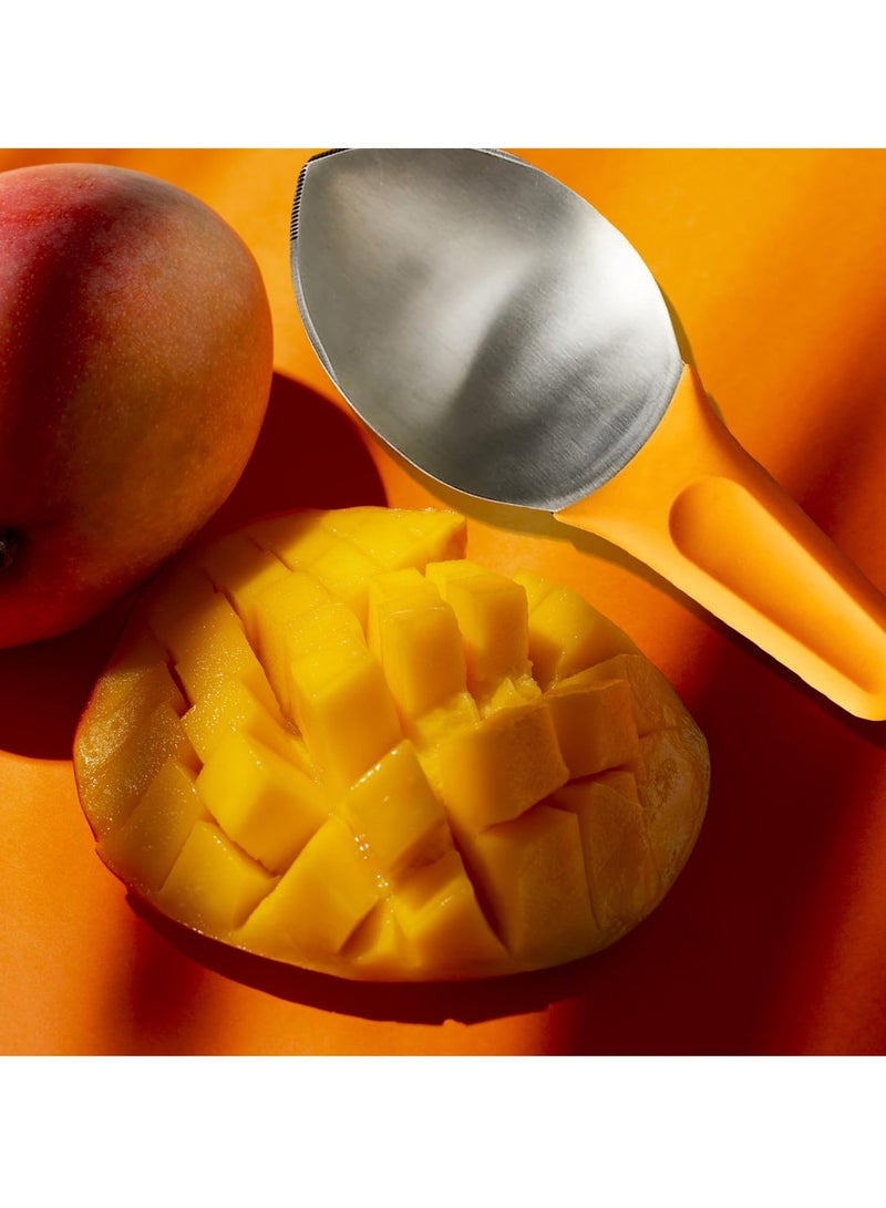SYOSI Mango Slicer, Mango Cutter Mango Splitter to Separate the pulp Watermelon Cutter Home Fruit Slicer with Non-Slip Handle for Split Mango/Watermelon/Avocado (Orange)
