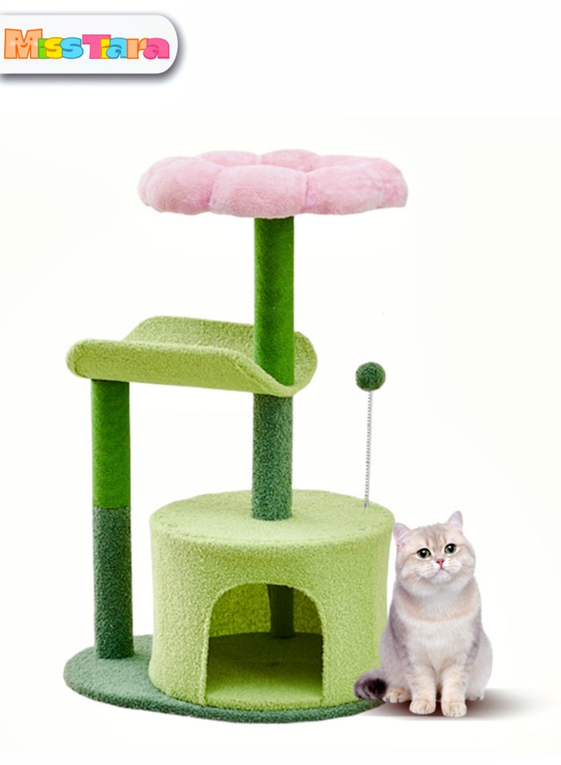 Cat Tree Tower, Cat Condo, Cat Scratching Post , Flower cat Tree for Indoor Cats with Scratching Post cat toys, cat beds, cat balls, cat climbing Tree