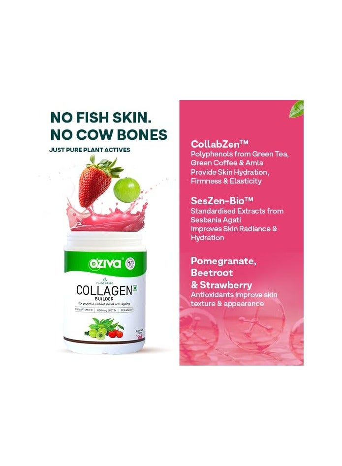 Plant Based Collagen Builder for Glowing Youthful Hair & Skin Supplement for Men & Women 250g