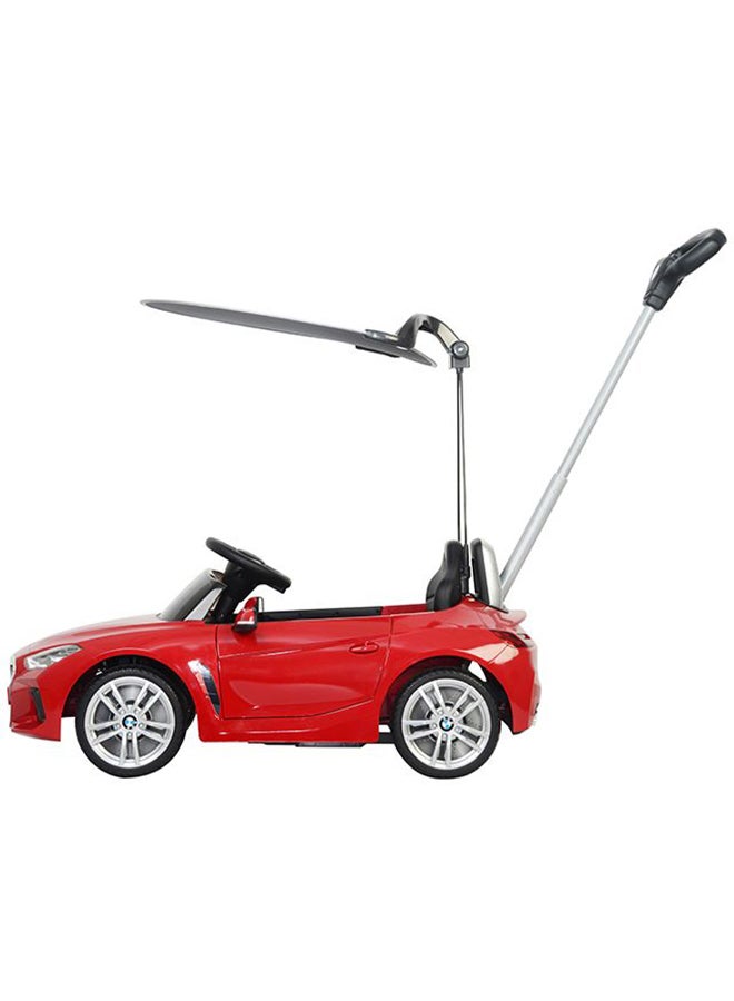 Ride-On Push Car With Handle And Canopy 95.5x94.8cm